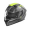 Casque intégral Nox N402 Mentor noir jaune brillant ECE 22.06, polycarbonate, sportif.
