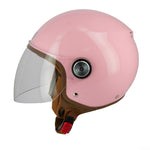 Casque jet moto vintage femme - Gasoline S100 Octane rose - Vignette | Boutique biker