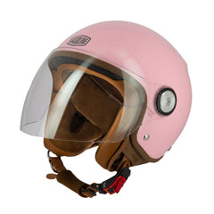 Casque jet moto vintage femme - Gasoline S100 Octane rose