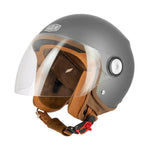 Casque jet moto vintage - Gasoline S100 Octane titane - Vignette | Boutique biker