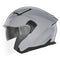 Casque jet Nox N130 gris Nardo brillant, double écran solaire, design urbain et moderne.