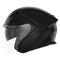 Casque jet Nox N130 noir brillant, design urbain, visière anti-rayure et écran solaire
