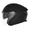 Casque jet Nox N130 noir mat, design urbain épuré, double écran solaire intégré.