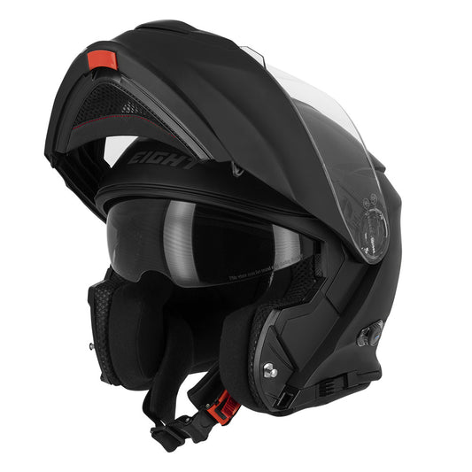casque moto modulable noir mat avec bluetooth intégré modèle Eight