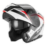 Casque modulable - N968 Shift blanc rouge brillant - Vignette | Boutique biker