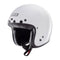Casque jet Simpson Chopper blanc brillant, style rétro, léger et homologué ECE 2206