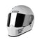 Casque moto intégral Simpson Speed blanc, design iconique, visière claire et fentes mentonnière.