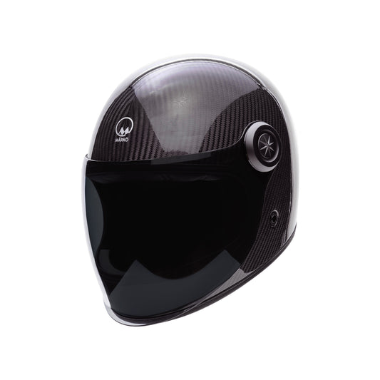 casque intégral carbone vintage rétro pour moto homme femme