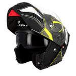 Casque moto modulable double écran - Eight S551 Dual Face titane et jaune fluo - Vignette | Boutique biker