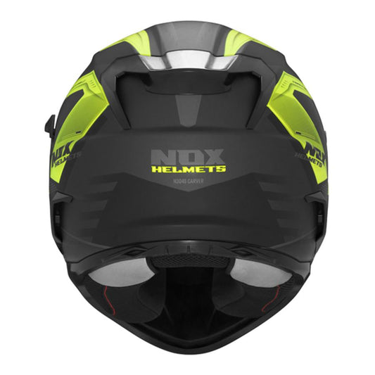 Casque intégral moto - Carver Noir mat & Jaune