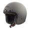 Casque Jet Simpson Chopper gris mat, damier dégradé, fibre de carbone, homologué ECE 2206
