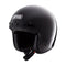 Casque Jet Simpson Chopper noir brillant, design vintage motard, homologué ECE 2206