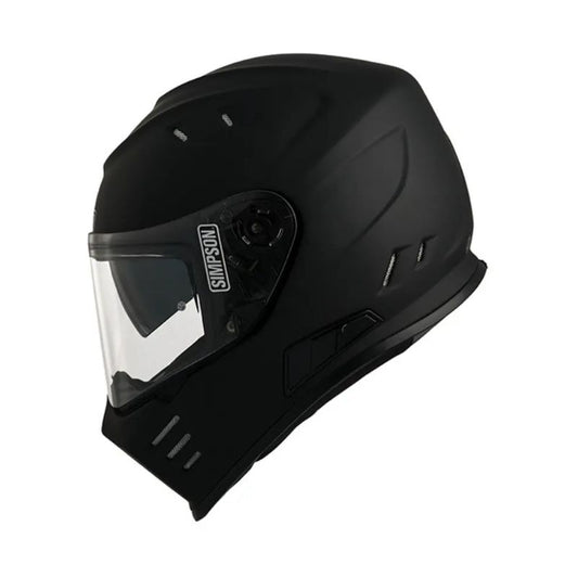 Casque moto intégral Simpson Venom noir mat, style légendaire et protection ultime