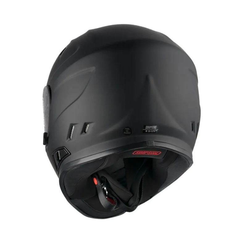 Casque moto intégral Simpson Venom noir mat, style légendaire et protection ultime