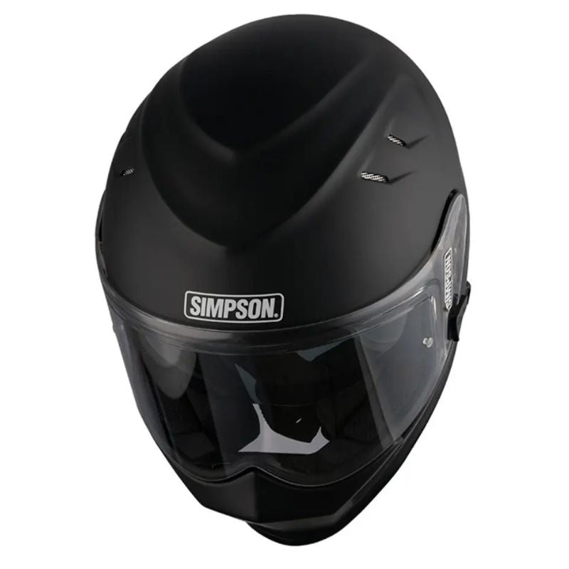 Casque moto intégral Simpson Venom noir mat, style légendaire et protection ultime