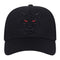 Casquette moto noire avec tigre brodé aux yeux rouges style biker
