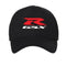 Casquette de moto noire Suzuki GSX-R avec logo rouge, pour passionnés de sportives GSXR 600 ou 1000