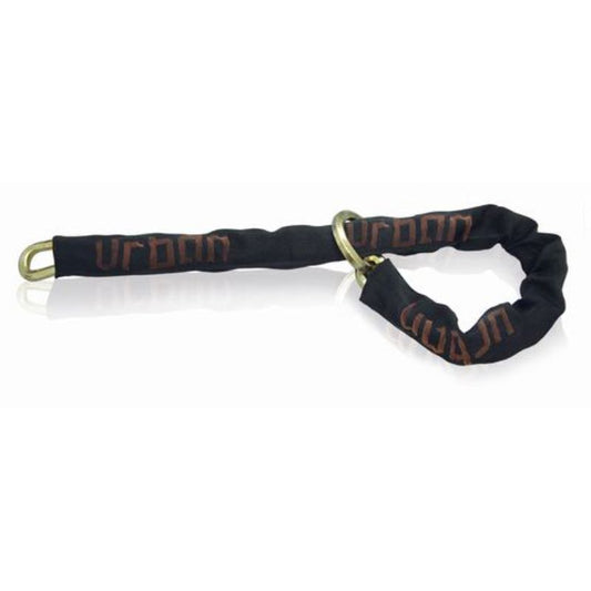 Chaîne antivol moto Urban lasso 1m20 acier trempé 10 mm avec revêtement textile noir