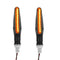 Paire de clignotants LED séquentiels orange pour moto avec effet dynamique et montage universel