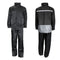 ensemble pluie moto imperméable noir homme femme avec bandes réfléchissantes