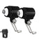paire de feux LED additionnels moto sur rampe avec interrupteur guidon étanche