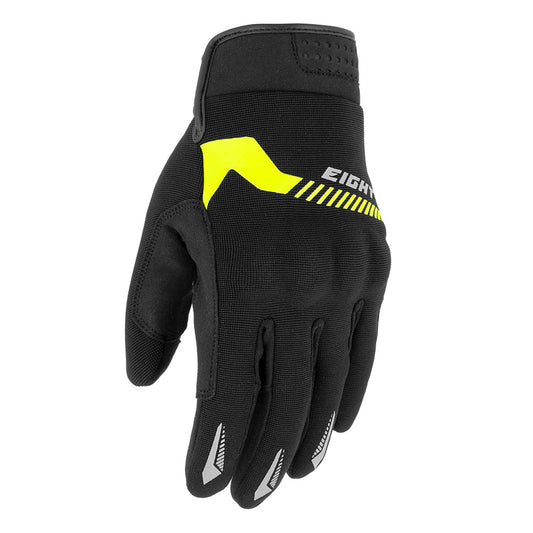 gants moto été homologués CE jaune homme respirants avec coques et renfort paume haute visibilité