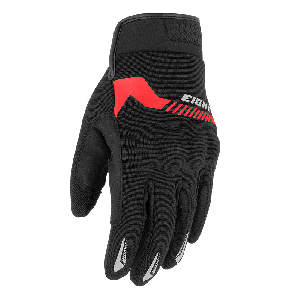 Guanti da moto estivi di alta qualità EIGHT First Approved, rossi Guanti da moto estivi di alta qualità EIGHT First Approved, rossi