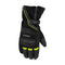 Gants moto hiver Rusty Stitches Cole noirs, jaune fluo, cuir, protections CE, imperméables.