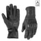 gants moto hiver homme S-LINE Froster noir homologués CE en cuir avec coque protection, doublure polaire et zone tactile