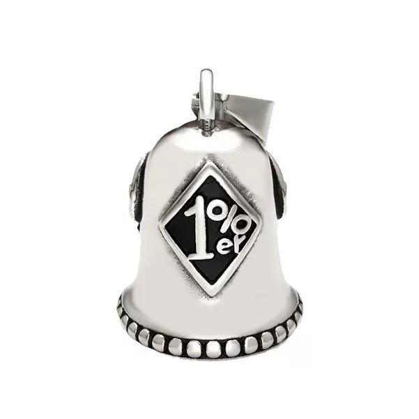 JazRvr Biker Bell Guardian Bell | Campana Portafortuna Per Moto Con Design Vichingo | 3x3x4 Cm | Portachiavi O Da Attaccare Alla Moto