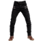 Jean noir moto homme renforcé avec coques, style motard urbain coupe ajustée