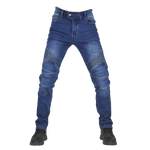 jeans da motociclista blu da uomo - Vignette | Boutique biker