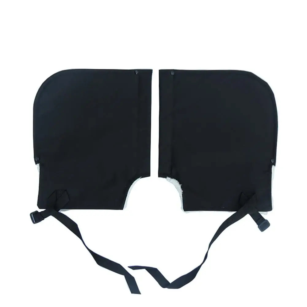 manchons hiver moto scooter noirs universels étanches doublés fourrure guidon