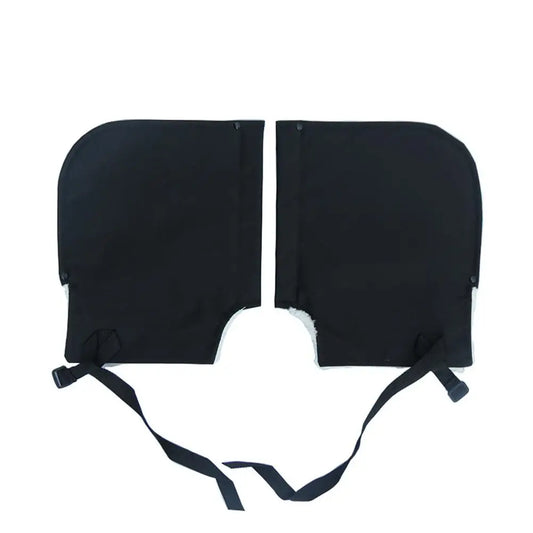 manchons hiver moto scooter noirs universels étanches doublés fourrure guidon