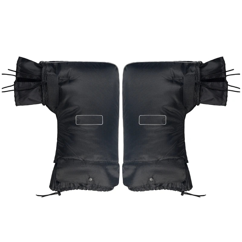 manchons de guidon imperméables pour moto et scooter, doublés polaire, anti-froid, installation facile, compatibles guidons universels