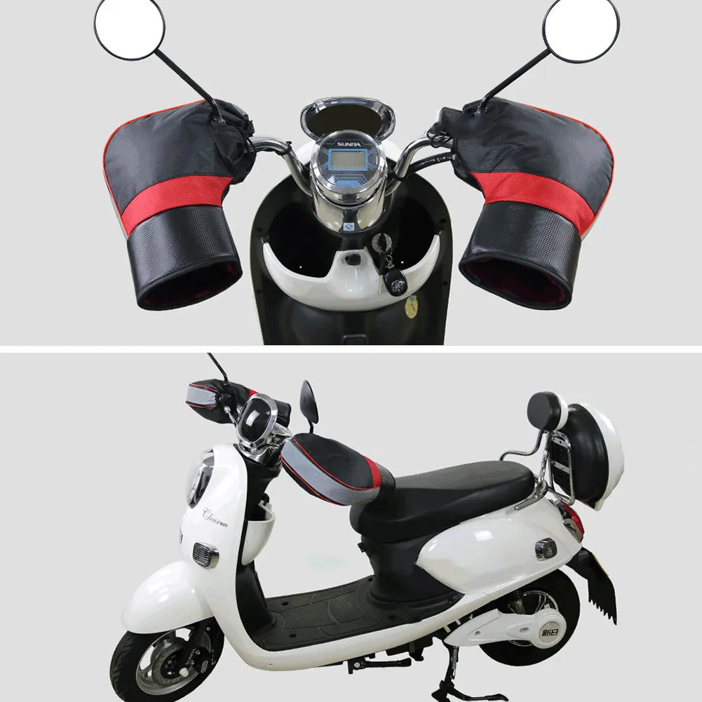 Tablier Moto Qianele - Imperméable Et Coupe-Vent Avec Manchons - Pour Scooter Et Moto Hiver