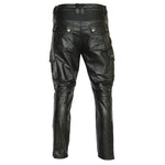 Pantaloni da motociclista in pelle da uomo - Vignette | Boutique biker
