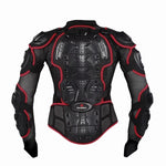 Gilet protettivo per il torace da motociclista nero e rosso - Vignette | Boutique biker