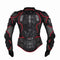 pare-pierre motocross noir et rouge avec protection dorsale amovible respirant réglable homme femme S à 5XL