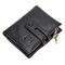 portefeuille homme noir en cuir avec zip, multiples poches et bouton Bullcaptain