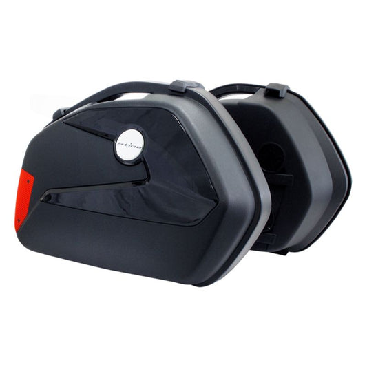 Valises latérales rigides moto 22L noires design aérodynamique S-Line