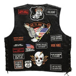 Gilet da motociclista in pelle - Vivi per guidare - Vignette | Boutique biker