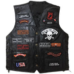 Gilet da motociclista in pelle - Vivi per guidare - Vignette | Boutique biker