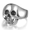 Bague tête de mort en argent pour homme et femme au style biker gothique