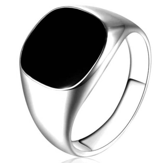 Bague biker en acier inoxydable argent pour homme motard