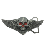 Fibbia per cintura da uomo con teschio da motociclista - Vignette | Boutique biker