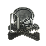 Fibbia per cintura in metallo - Teschio - Vignette | Boutique biker