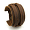 Bracelet en cuir marron pour homme style biker vintage