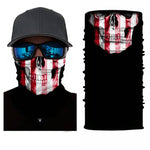 Cache cou moto squelette rouge et blanc - Vignette | Boutique biker