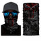Cache-cou moto motif Punisher tête de mort rouge sang, tissu respirant et léger, protection efficace contre le vent, la poussière et le froid, style rebelle et audacieux pour bikers.